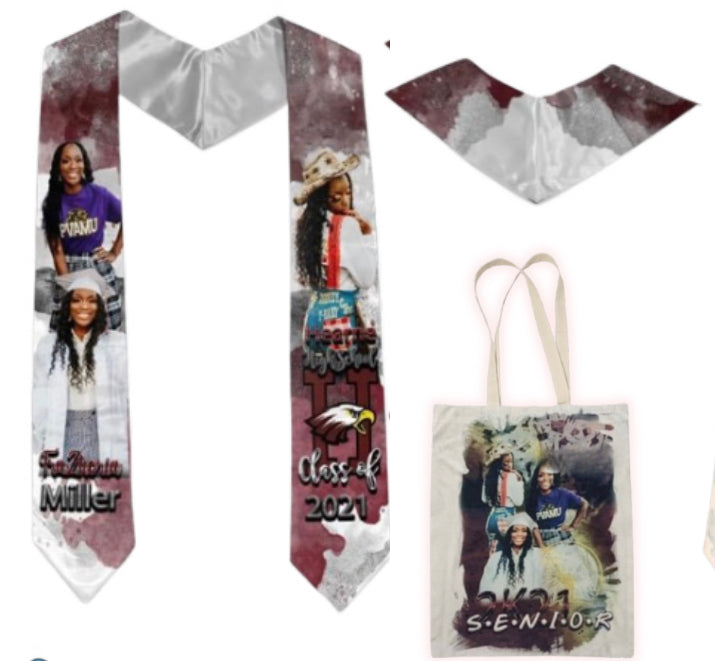CUSTOMIZED GRADUATION STOLE (ONLY 1 STOLE)